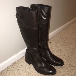 Dark Brown Tall Riding Boots
